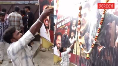 ‘One last time’: Vijay fans pour milk on posters, perform aarti as Jana Nayagan hits theatres