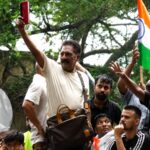 Prakash Raj addresses CJP protesters, waves Indian Constitution. watch