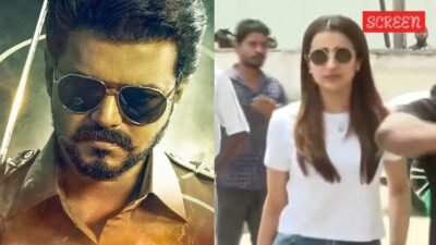 Trisha joins fans in Chennai to watch Vijay’s final film Jana Nayagan, watch