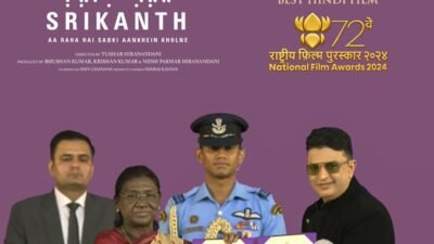 Srikanth honoured with National Film Award for Best Hindi Film; producer Bhushan Kumar receives prestigious honour from President Droupadi Murmu